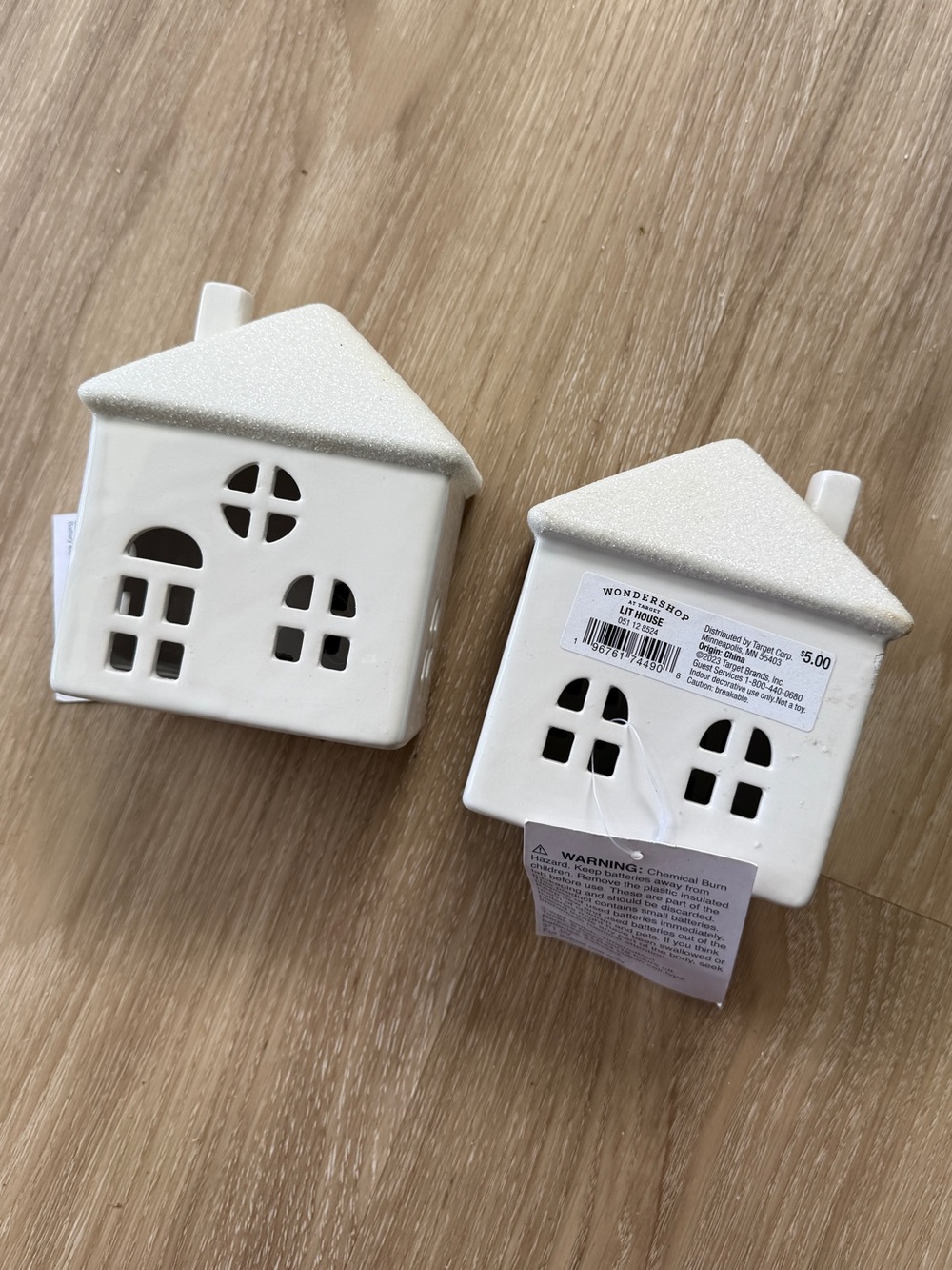 Target White Glitter Holiday Houses